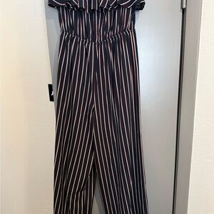 Striped Black and White Jumpsuit